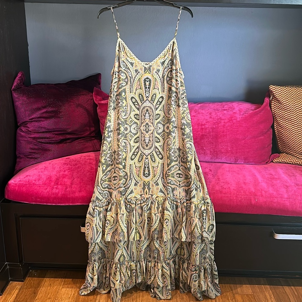 Paisley Print Maxi Dress